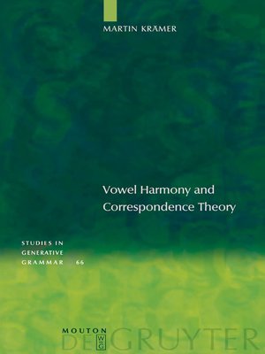cover image of Vowel Harmony and Correspondence Theory